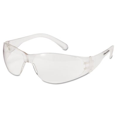 MCR Safety 135-CL010 Checklite Safety Glasses, Clear Frame, Clear Lens CRWCL010