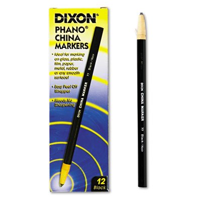 Dixon China Marker, Black, Dozen DIX00077