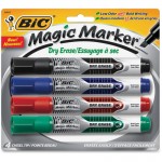 BIC Chisel Tip Dry Erase Magic Markers GELITP41-AST