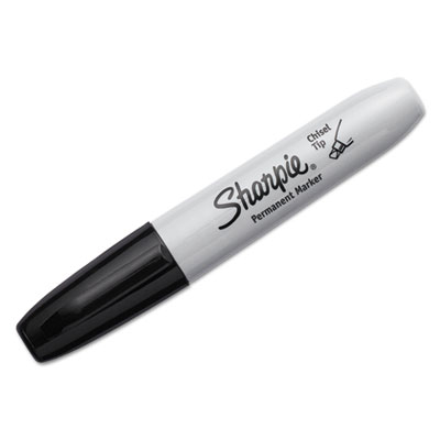 Sharpie Chisel Tip Permanent Marker, Medium, Black, 4/Pack SAN38264PP