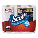 Scott Choose-a-Size Mega Kitchen Roll Paper Towels, 1-Ply, 102/Roll, 6 Rolls/Pack, 4 Packs/Carton KCC16447