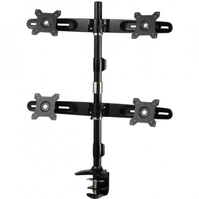 Amer Mounts Clamp Based Quad Monitor Mount. Up to 24", 17.6lb monitors AMR4C