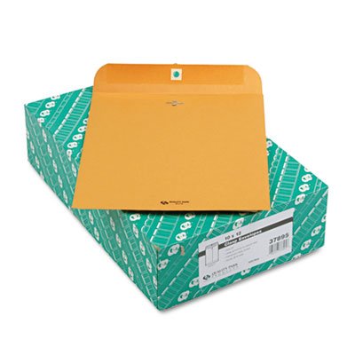 Quality Park Clasp Envelope, 10 x 12, 28lb, Brown Kraft, 100/Box QUA37895
