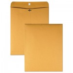 Quality Park QUA37805 Clasp Envelope, #14 1/2, Square Flap, Clasp/Gummed Closure, 11.5 x 14.5, Brown Kraft