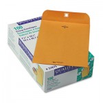 Quality Park Clasp Envelope, 7 1/2 x 10 1/2, 28lb, Brown Kraft, 100/Box QUA37875