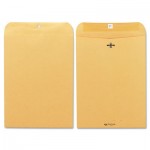 Quality Park Clasp Envelope, 9 x 12, 28lb, Brown Kraft, 100/Box QUA37890