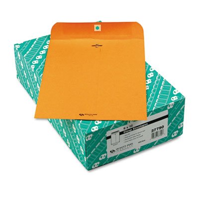 Quality Park Clasp Envelope, 9 x 12, 32lb, Brown Kraft, 100/Box QUA37790