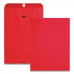 Quality Park QUA38734 Clasp Envelope, #90, Square Flap, Clasp/Gummed Closure, 9 x 12, Red, 10/Pack QUA38734