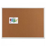 Quartet Classic Cork Bulletin Board, 36 x 24, Silver Aluminum Frame QRT2303