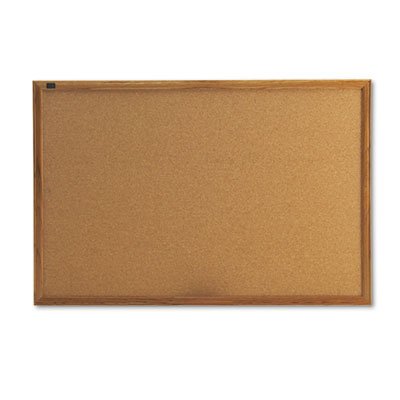 Quartet Classic Cork Bulletin Board, 36 x 24, Oak Finish Frame QRT303