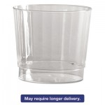 WNA WNA CCR9240 Classic Crystal Plastic Rocks Tumblers, 9 oz., Clear, Fluted, Squat, 12/Pack WNACCR9240