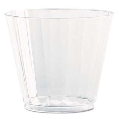 WNA CC9240 Classic Crystal Plastic Tumblers, 9 oz., Clear, Fluted, Squat, 12/Pack WNACC9240