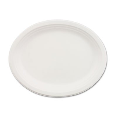 Chinet HUH21257CT Classic Paper Dinnerware, Oval Platter, 9 3/4 x 12 1/2, White, 500/Carton HUH21257CT