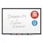 Quartet Classic Porcelain Magnetic Whiteboard, 36 x 24, Black Aluminum Frame QRT2543B