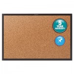 Quartet Classic Series Cork Bulletin Board, 24x18, Black Aluminum Frame QRT2301B