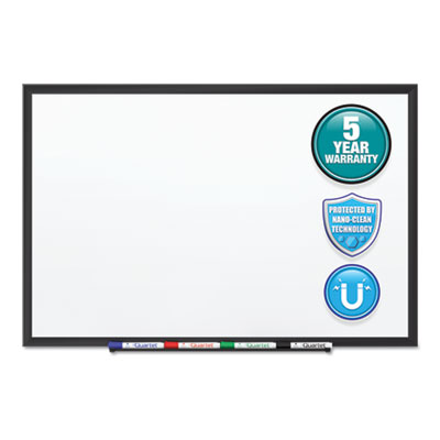 Quartet Classic Series Nano-Clean Dry Erase Board, 24 x 18, Black Aluminum Frame QRTSM531B