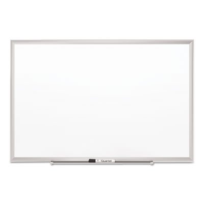 Quartet Classic Series Porcelain Magnetic Board, 48 x 34 1/4, White, Silver Alum. Frame QRT2544