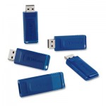 Verbatim Classic USB 2.0 Flash Drive, 8 GB, Blue, 5/PK VER99810