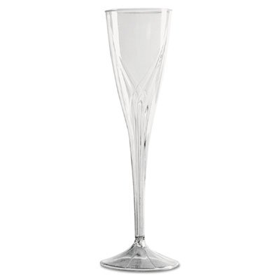 WNA WNA CWSC5 Classicware One-Piece Champagne Flutes, 5 oz., Clear, Plastic, 10/Pack WNACWSC5