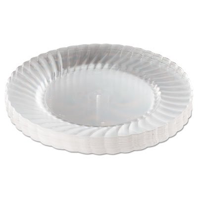 Classicware Plastic Plates, 9" Diameter, Clear, 12 Plates/Pack WNARSCW91512PK