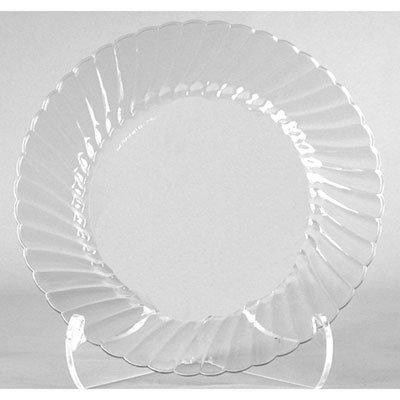 WNA RSCW101212 Classicware Plates, Plastic, 10.25 in, Clear, 12/Bag, 12 Bag/Carton WNARSCW101212