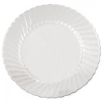 WNA CW6180 Classicware Plates, Plastic, 6 in, Clear, 18/Bag, 10 Bag/Carton WNACW6180