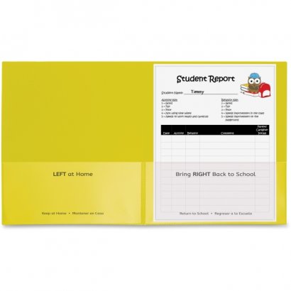 C-Line Classroom Connector Folders, Yellow, 25/BX 32006