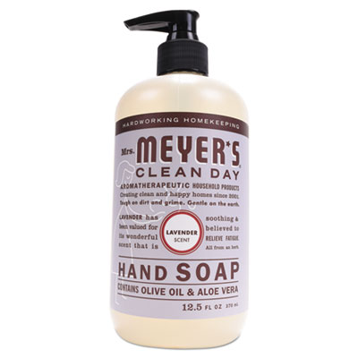 Mrs. Meyer's Clean Day Liquid Hand Soap, Lavender, 12.5 oz, 6/Carton SJN651311