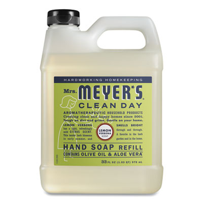 Mrs. Meyer's Clean Day Liquid Hand Soap, Lemon, 33 oz, 6/Carton SJN651327