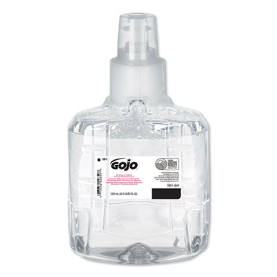 GOJO 1911-02 Clear and Mild Foam Handwash Refill, Fragrance-Free, 1,200 mL Refill, 2/Carton GOJ191102CT