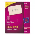 Avery Clear Easy Peel Mailing Labels, Laser, 1 x 4, 1000/Box AVE5661