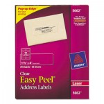 Avery Clear Easy Peel Mailing Labels, Laser, 1 1/3 x 4, 700/Box AVE5662