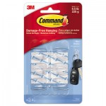 Command 17006CLR-ES Clear Hooks & Strips, Plastic, Mini, 6 Hooks & 8 Strips/Pack MMM17006CLRES