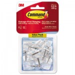 Command Clear Hooks & Strips, Plastic/Wire, Small, 9 Hooks w/12 Adhesive Strips per Pack MMM17067CLR9ES