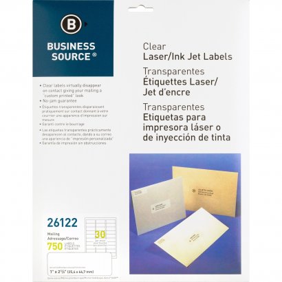 Business Source Clear Mailing Label 26122