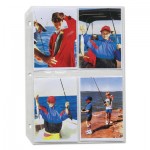 C-Line Clear Photo Pages for 8, 3-1/2 x 5 Photos, 3-Hole Punched, 11-1/4 x