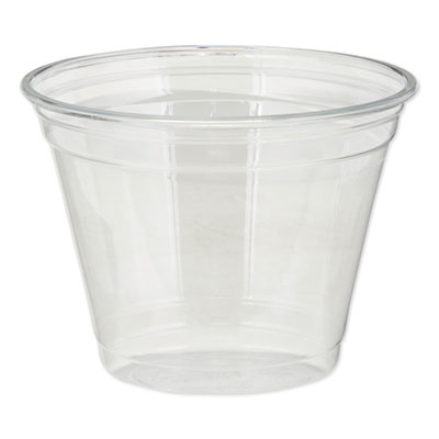 Dixie Clear Plastic PETE Cups, Cold, 9oz, Squat, 50/Sleeve, 20 Sleeves/Carton DXECPET9