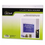 Clear Plastic Sign Holder, Wall Mount, 8 1/2 x 11 NUD38008Z