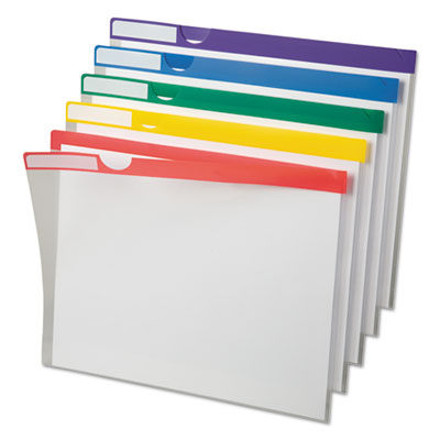 Pendaflex 50981EE Clear Poly Index Folders, Letter Size, Assorted Colors, 10/Pack PFX50981