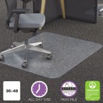 deflecto Clear Polycarbonate All Day Use Chair Mat for All Pile Carpet, 36 x 48 DEFCM11142PC