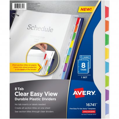 Avery Clear View Plastic Dividers 16741
