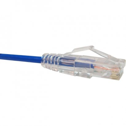 Unirise Clearfit Slim Cat6 Patch Cable, 28AWG, Snagless, Blue, 5ft CS6-05F-BLU