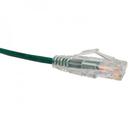 Unirise Clearfit Slim Cat6 Patch Cable, Snagless, Green, 3ft CS6-03F-GRN