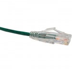 Unirise Clearfit Slim Cat6 Patch Cable, Snagless, Green, 30ft CS6-30F-GRN