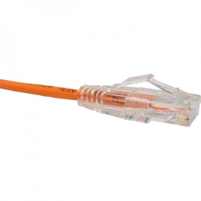 Unirise Clearfit Slim Cat6 Patch Cable, Snagless, Orange, 2ft CS6-02F-ORG