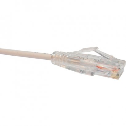 Unirise Clearfit Slim Cat6 Patch Cable, Snagless, White, 30ft CS6-30F-WHT