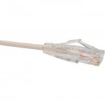 Unirise Clearfit Slim Cat6 Patch Cable, Snagless, White, 30ft CS6-30F-WHT