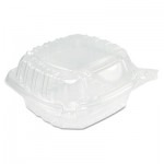 DCC C53PST1 ClearSeal Hinged Clear Containers, 13 4/5 oz, Clear, Plastic, 5.4 x 5.3 x 2.6