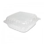 Dart DCC C95PST1 ClearSeal Plastic Hinged Container, Large, 9x9-1/2x3, Clear, 100/Bag DCCC95PST1