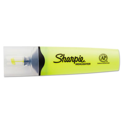 Sharpie Clearview Tank-Style Highlighter, Blade Chisel Tip, Fluorescent Yellow, Dozen SAN1897847